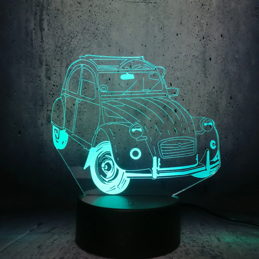 Модель автомобиля 3D светодиодный светильник классический винтажный