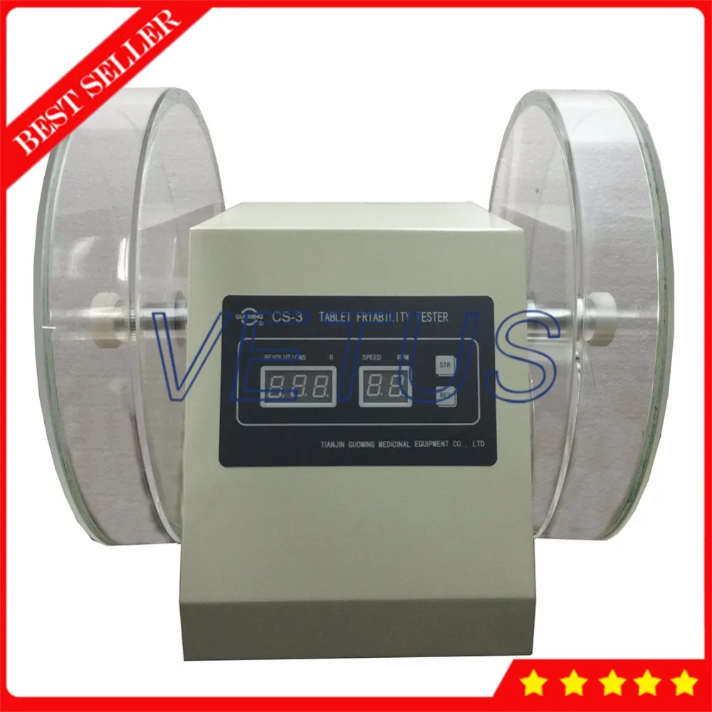 Tablet Friability Tester Instrument CS-3 Rotation Speed 25 r/min the Range of Turns 10-900 Circles 110V/60HZ | Инструменты