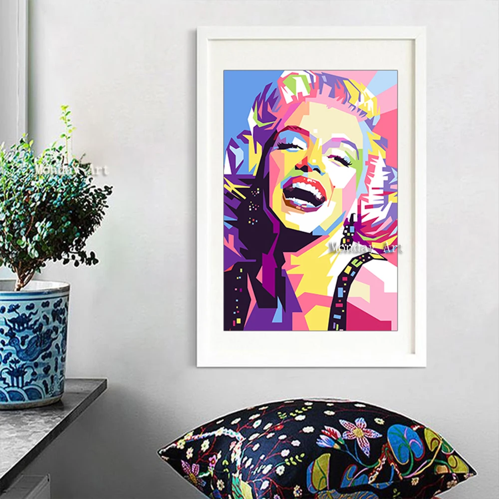 Мэрилин Монро картина маслом ручной работы цитаты Мэрлин холст картины
