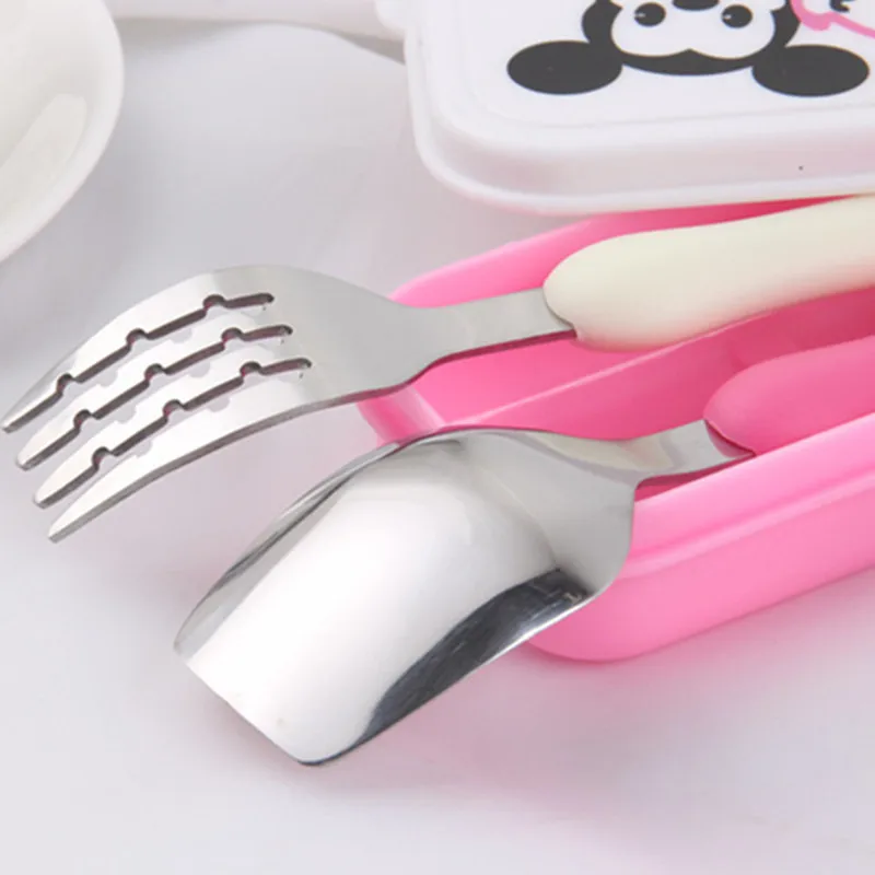 Детская Ложка Микки из нержавеющей стали вилка Минни креативная портативная для