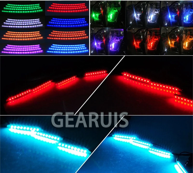 1 комплект музыкальный пульт дистанционного управления 23 см 12 SMD 5050 RGB 3 цвета 4 в