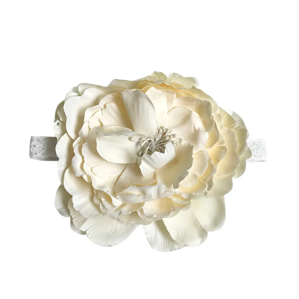 PARRY Hair Accessories Newborn Girls Hairdband Kids Big Flower Headband Pretty Head Wrap Elastic Band | Детская одежда и обувь