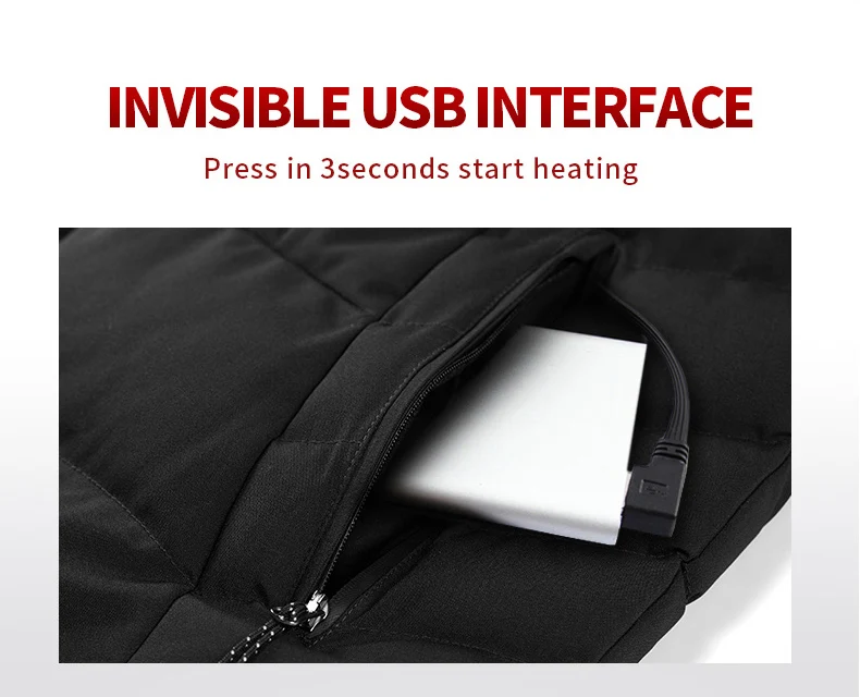 SNOWWOLF Мужская зимняя уличная куртка с капюшоном и инфракрасным подогревом с USB, электрическая теплая одежда, пальто для спорта, альпинизма, пешего туризма