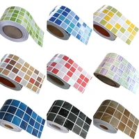 Waist Line Wall Sticker Kitchen Waist Line Adhesive Bathroom Toilet Waterproof Adhesive PVC Wallpaper Mosaic Tiles Stickers