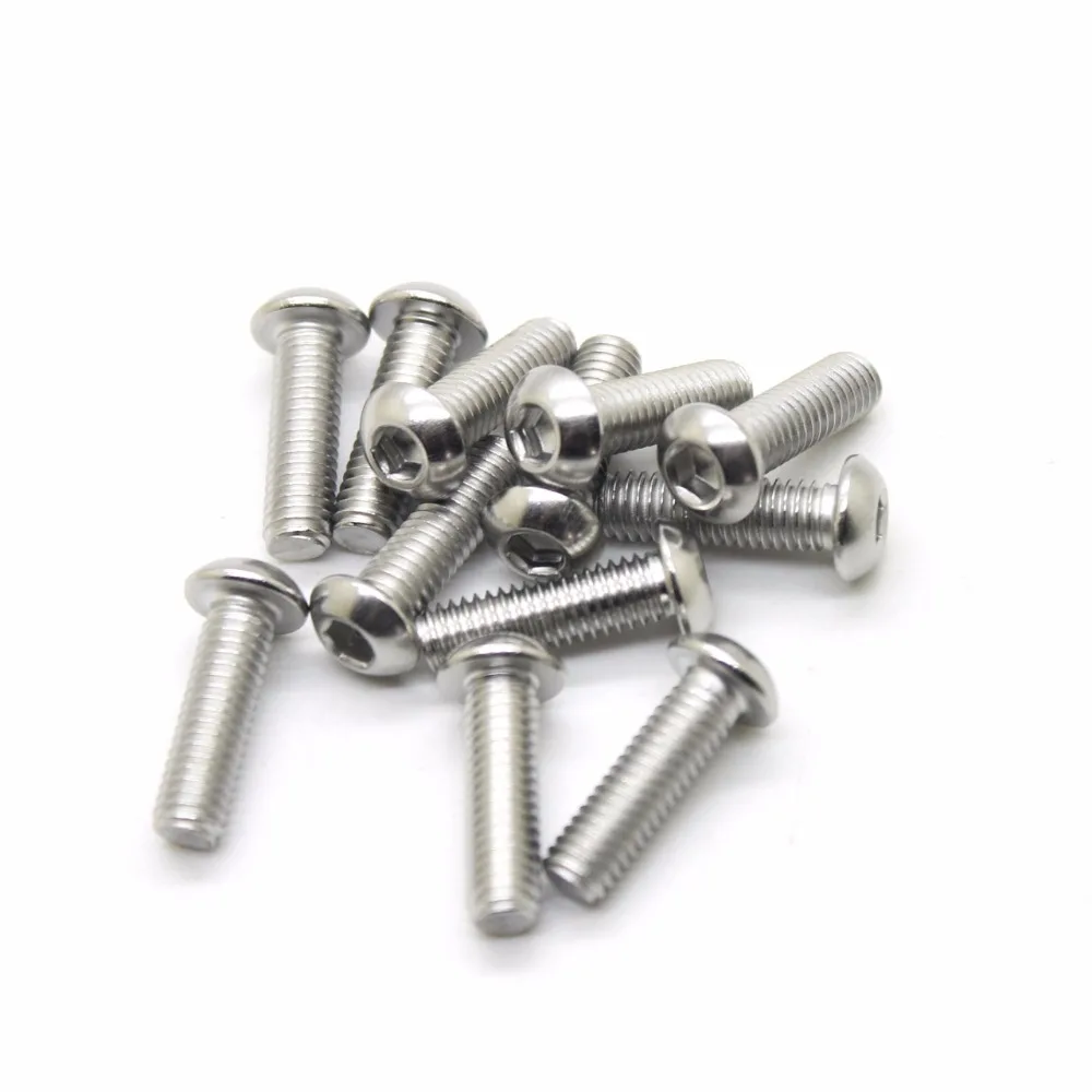 

10pcs 304 stainless steel plate hex head cap screws mushroom head hexagonal bolts M6*40mm CPC244