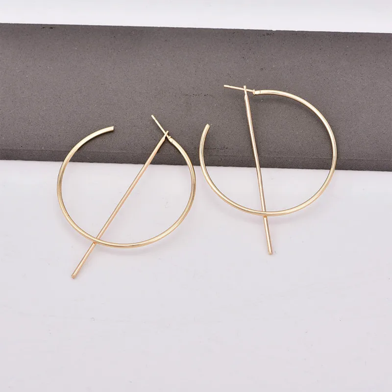 Горячие геометрические серьги-кольца серьги для женщин стимпанк стиль золотой и