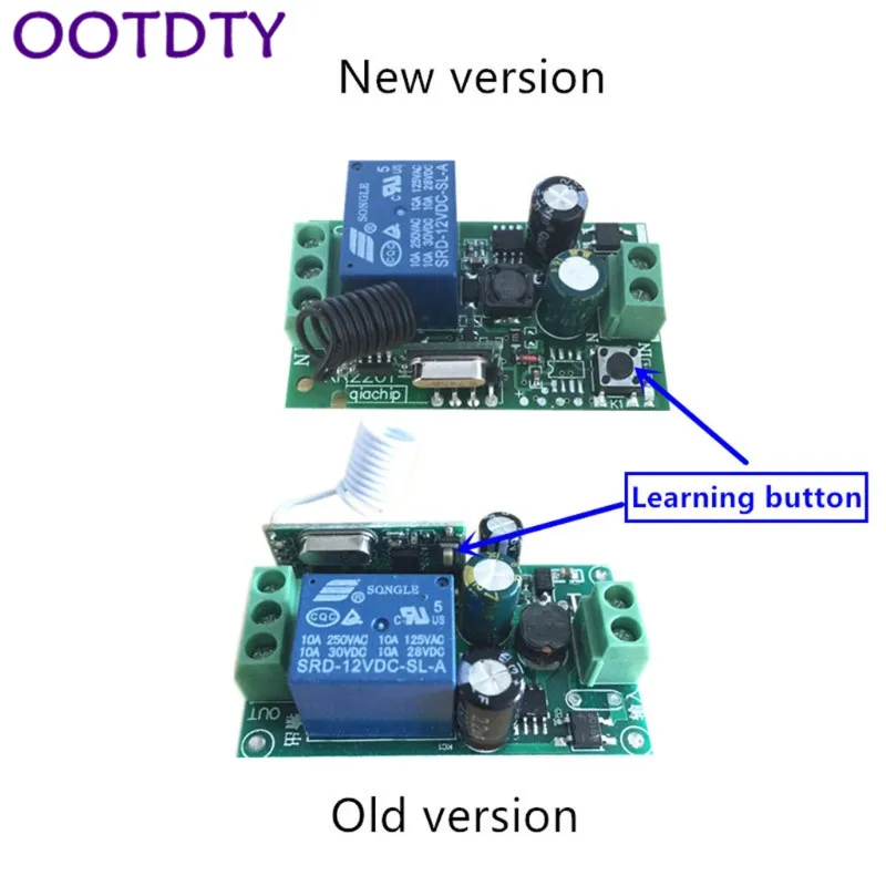 AC 220V 1CH RF 433MHz Wireless Remote Control Switch Module Learning Code Relay | Электроника