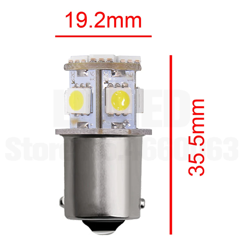 2x1156 BA15S P21W Автомобильный светодиодный фонарь, автомобильная Поворотная лампа заднего хода, сигнал поворота DRL 8 5050 SMD DC 12V или 24V