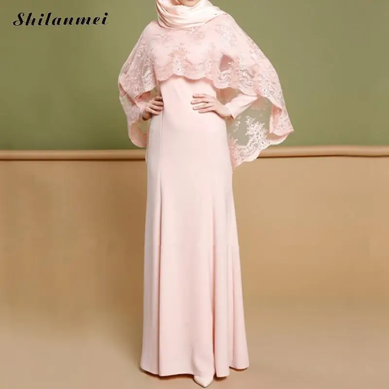 Абайя-кимоно с вышивкой Макси-платье костюм из двух частей накидка длинное