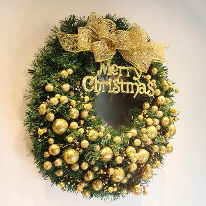 40 см модный Рождественский венок гирлянда вечерние украшения для дома