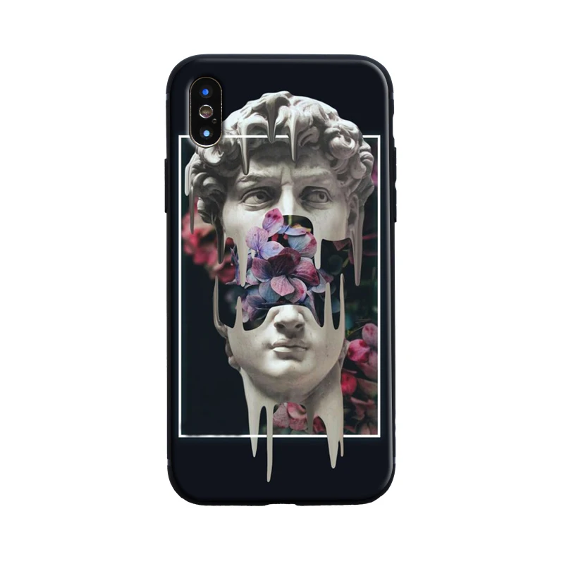 XIAOCHENGGUI Мона Лиза арт Давид линии черный мягкий чехол для телефона для iPhone 8 7 6 6S Plus X XS MAX 5 5S XR 11 pro max чехлы - Цвет: 12 soft case