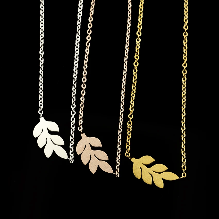 Нежный Нержавеющая сталь цепи золотой браслет Для женщин Винтаж листьев