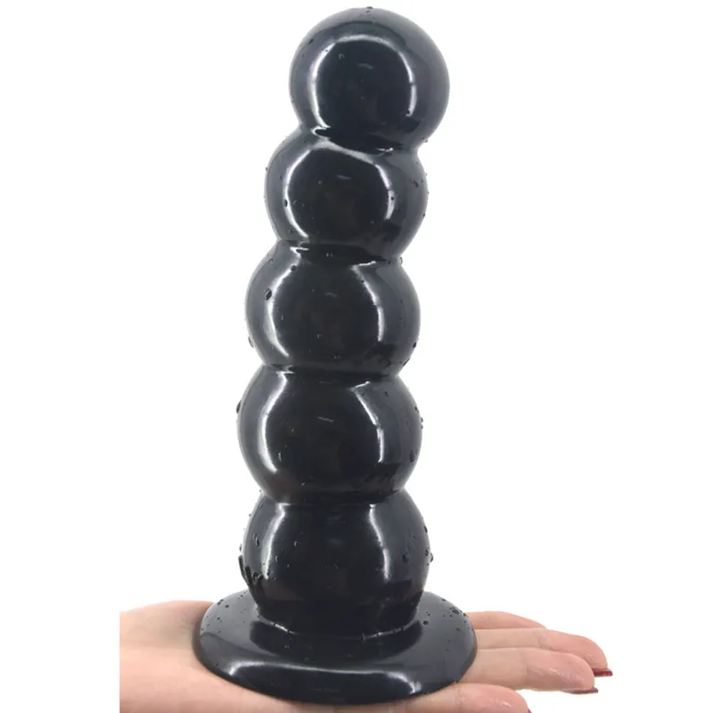 Большой фаллоимитатор реалистичный пенис животного 5 твердых бусин шариковый