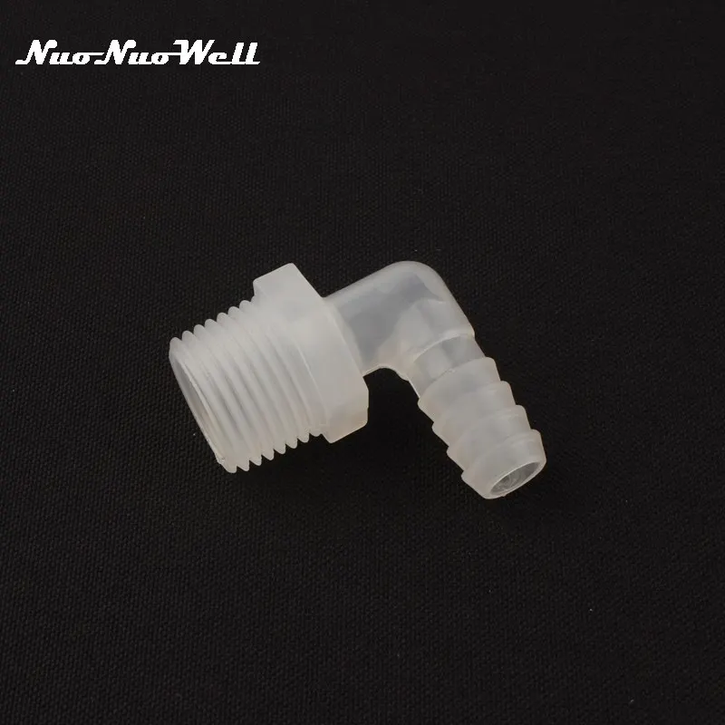 5pcs NuoNuoWell 1/2"-DN16 6.5mm~20mm 90 Degre Pipe Thread Connector Garden Irrigation Watering Parts Hose Adapter Tube Fittings