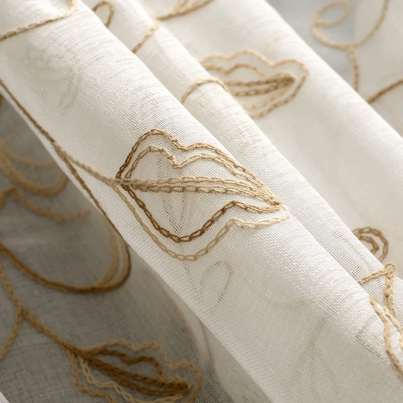 Тюлевые занавески с вышитыми цветами тыквы для гостиной современные прозрачные