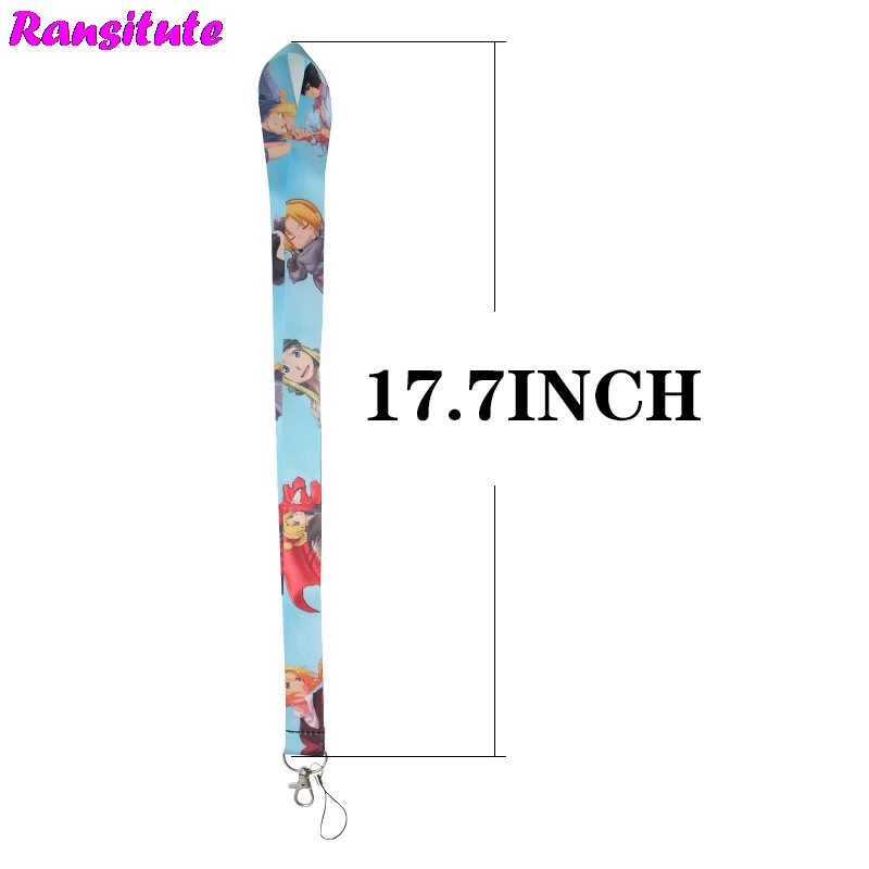 Ransiture R324 аниме Стальной Алхимик ремешок для шеи ключей ID карта мобильный телефон