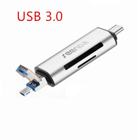 Seenda все в 1 USB 3.0 Тип-C Металл card reader высокое Скорость SD Micro SD Card Reader micro USB Multi Memory OTG картридер