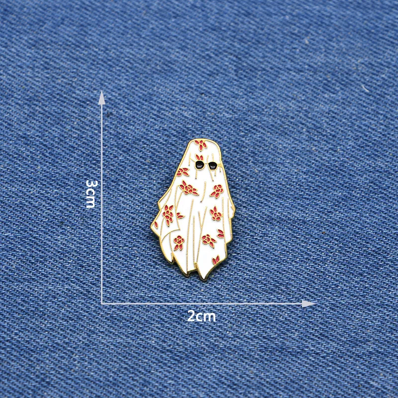 Halloween Brooches Funny Ghost Enamel Pin for Girls Lapel Pin Hat/bag Pins Denim Jacket Shirt Women Brooch Badge SC4373