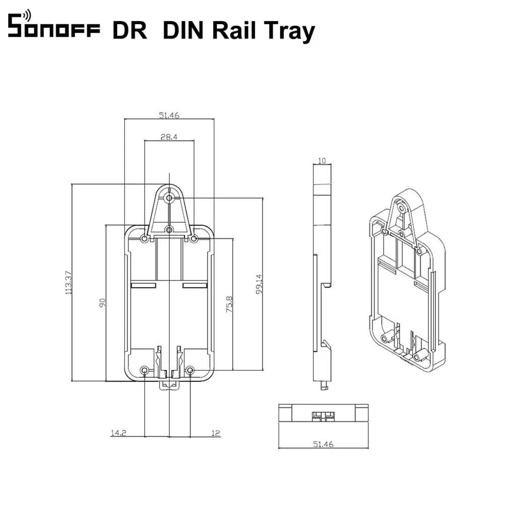 Регулируемый держатель чехол SONOFF DR DIN Rail для беспроводного дистанционного