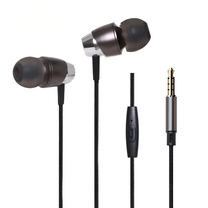 GDLYL оригинальные наушники 3 5 мм Металла In ear Проводные Наушники Hi Fi сильный бас С