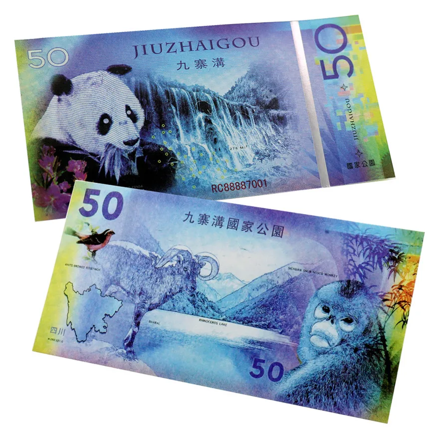 Бумажные банкноты Tartadeco Szechwan Panda Monkey, редкие животные, коллекционные товары