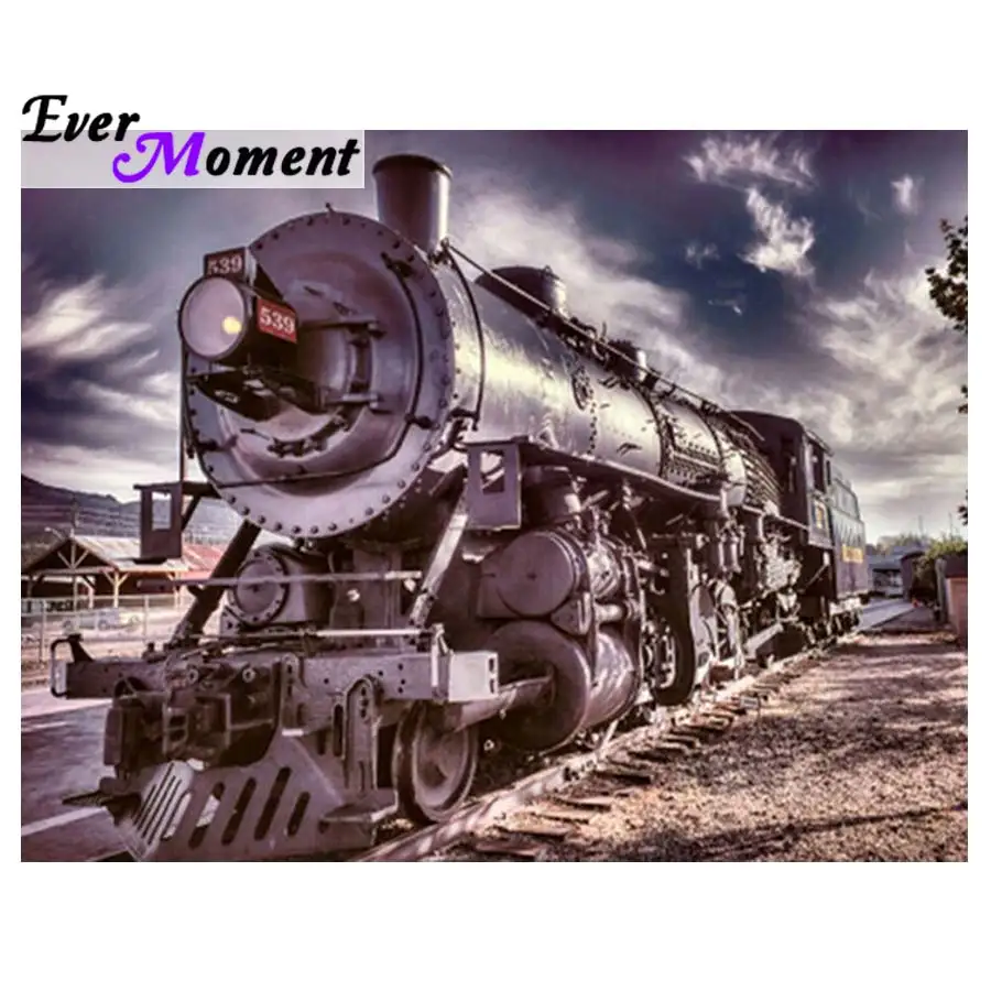 Ever Moment 5D DIY Diamond Painting Full Train 5D Diamond Picture Embroidery Cross Stitch Sqaure Round Stones Mosaic Kit ASF860