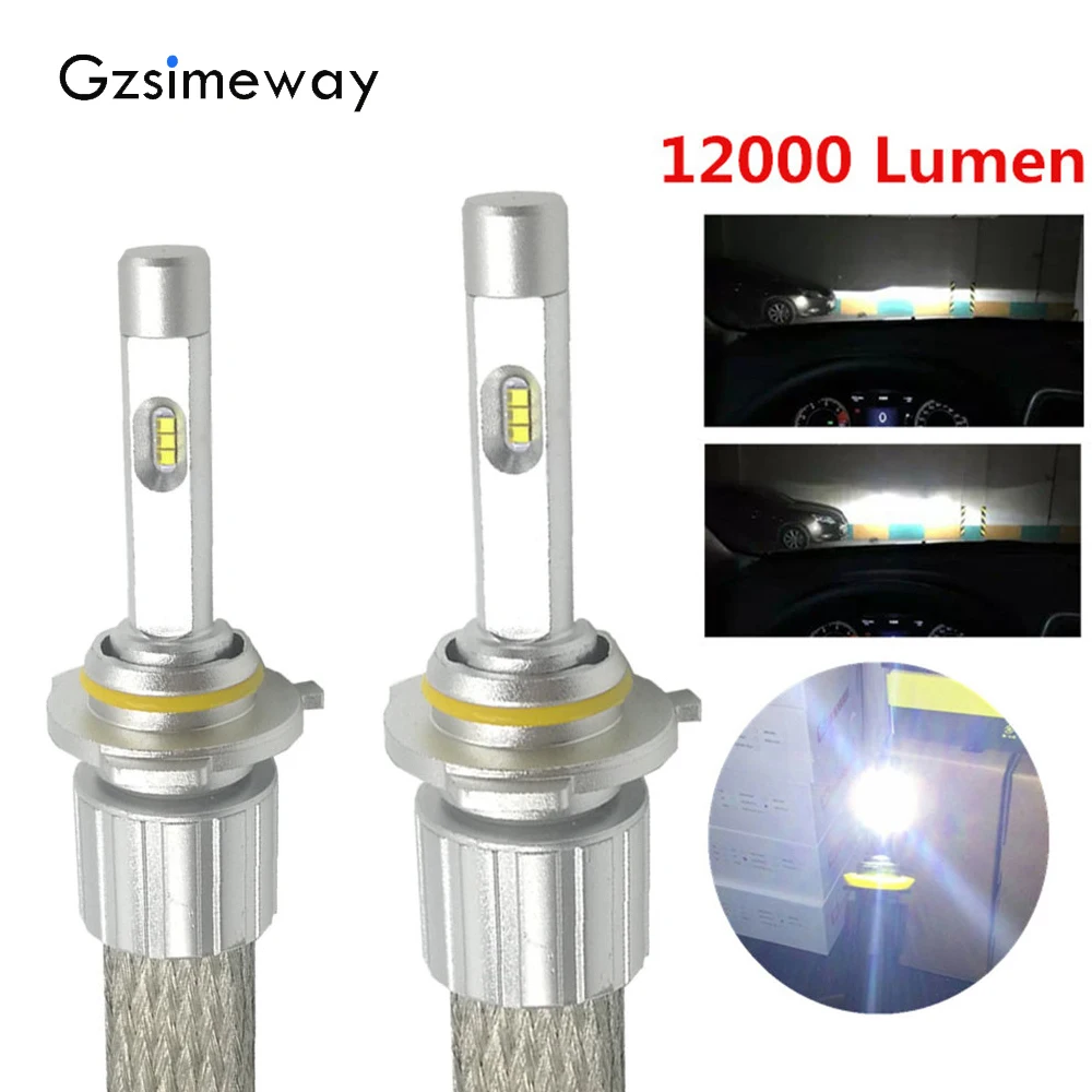 Gzsimeway H4 H7 H11 Светодиодный H8 H1 H3 880 Hb3 9005 9012 h27 D2S D2H автомобильная светодиодная фара с