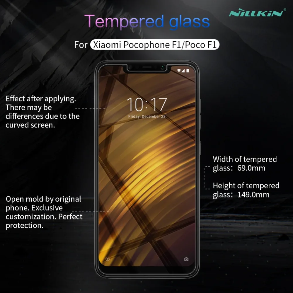Для Xiaomi Pocophone F1 закаленное Стекло Poco F1 Nillkin Amazing H/H+ Pro Экран с защитой от падений 2.5D защитная пленка