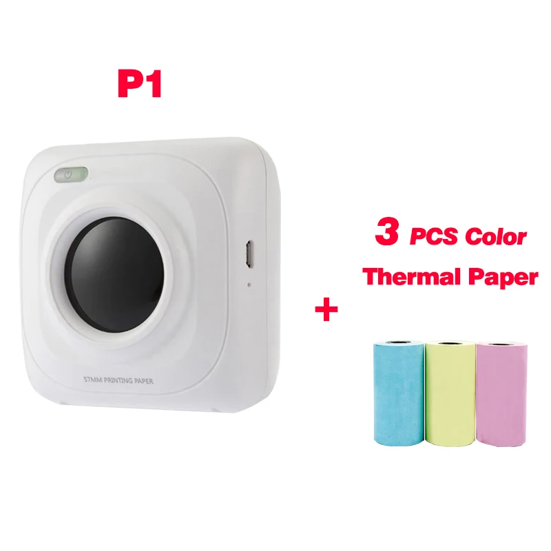 P1 3 Color Paper Paperang Мини Bluetooth USB принтер фото принтер портативный термопринтер принтер картинок для android iSO телефон - Цвет: P1 3 Color Paper
