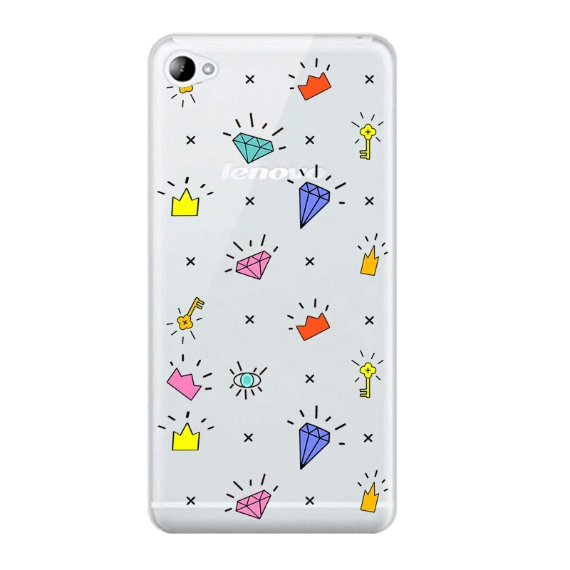 Мягкий прозрачный чехол из ТПУ Для Lenovo S60 S90 A2010 A1000 A5000 A7000 K4 K5note с цветочным принтом