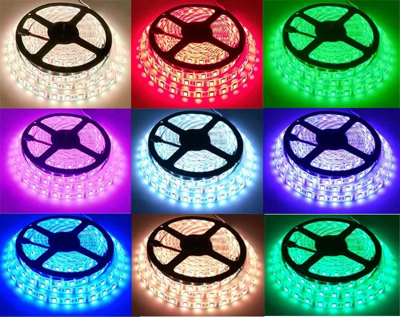 Zgx Wi-Fi контроллер 5050 RGB Светодиодные ленты свет 60led/M неоновая лампа Водонепроницаемый Декор Гибкая Клейкие ленты диода лента DC 12 В адаптер Комплект