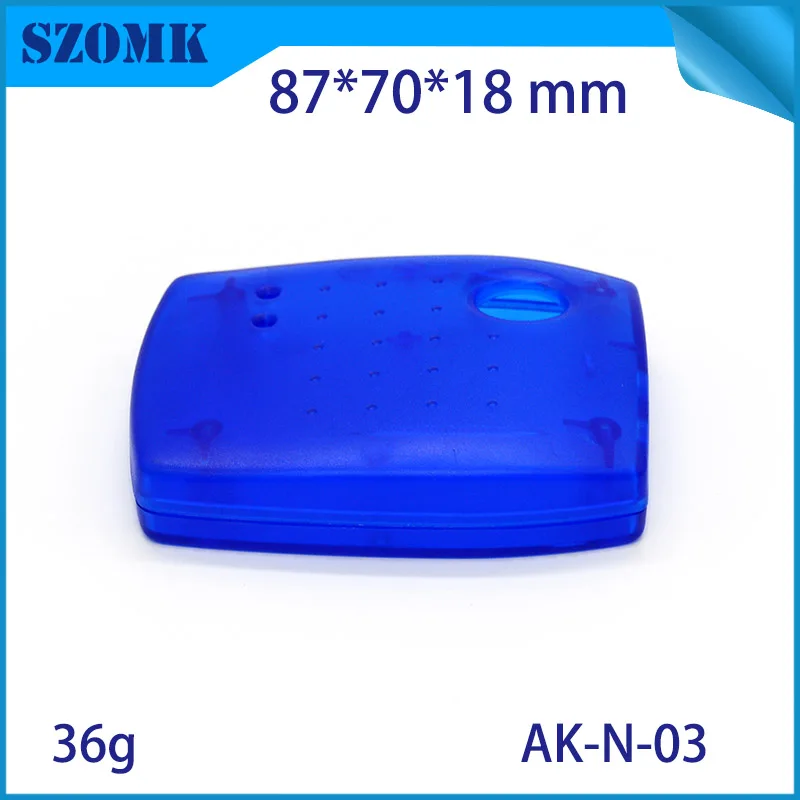 1 piece transparent blue plastic box for pcb housing electrical enclosure 87*70*18mm szomk diy electric project | Обустройство дома