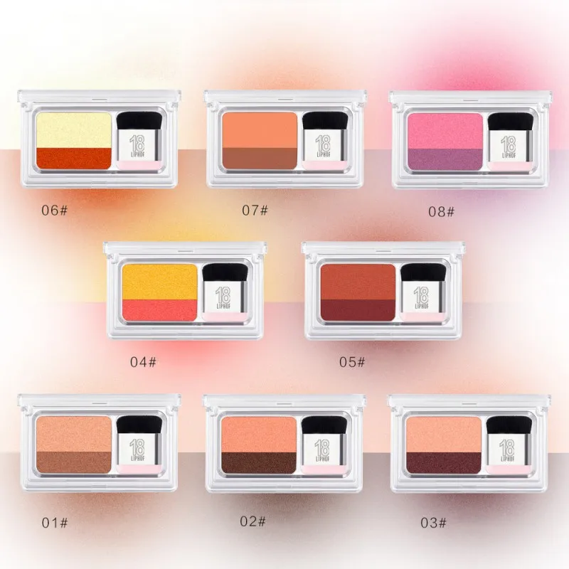 8 видов цветов ленивый тени для век Shimmer двухцветный градиент Тени Палитра теней