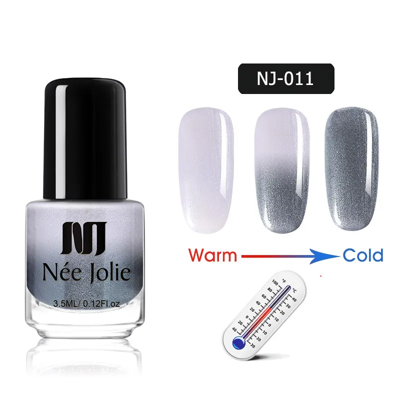 3.5ml - NJ-011 NEE JOLIE 3,5 мл температурный меняющий цвет термальный лак для ногтей блестящий эффект Быстросохнущий маникюрный лак градиентный лак для ногтей - Цвет: 3.5ml - NJ-011