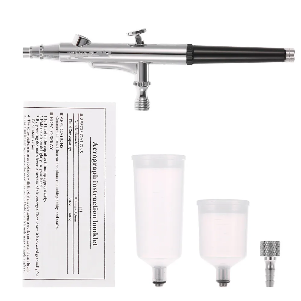 0.3mm Spray Gun Gravity Feed Double Action Airbrush Cake Tattoo Decorating Brushes Sprayer Pen for Nail Manicure Air Brush | Инструменты