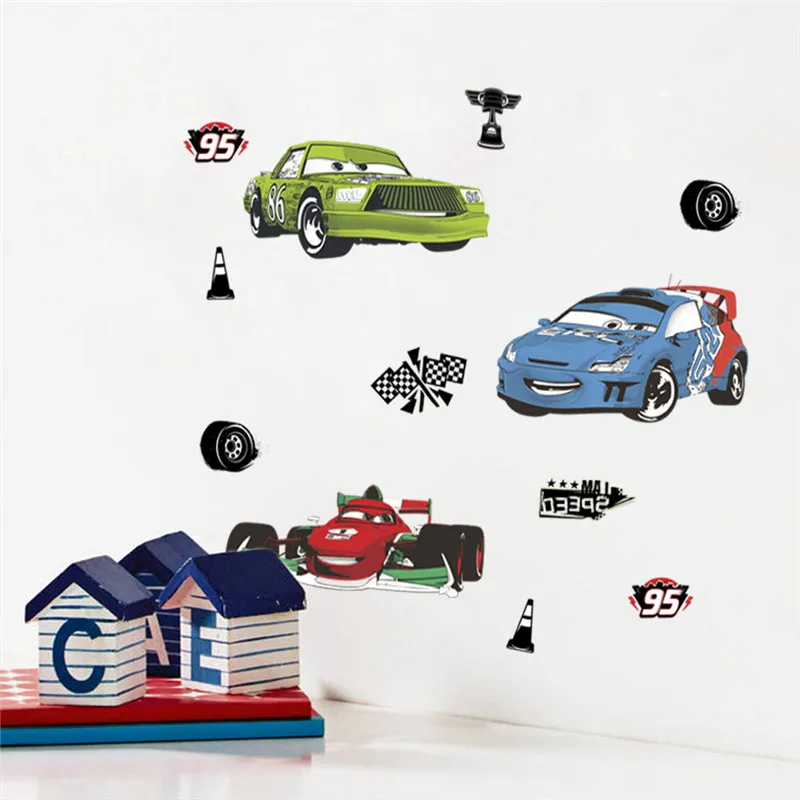 Мультяшные наклейки на стену для детской комнаты мальчика спальни гостиной