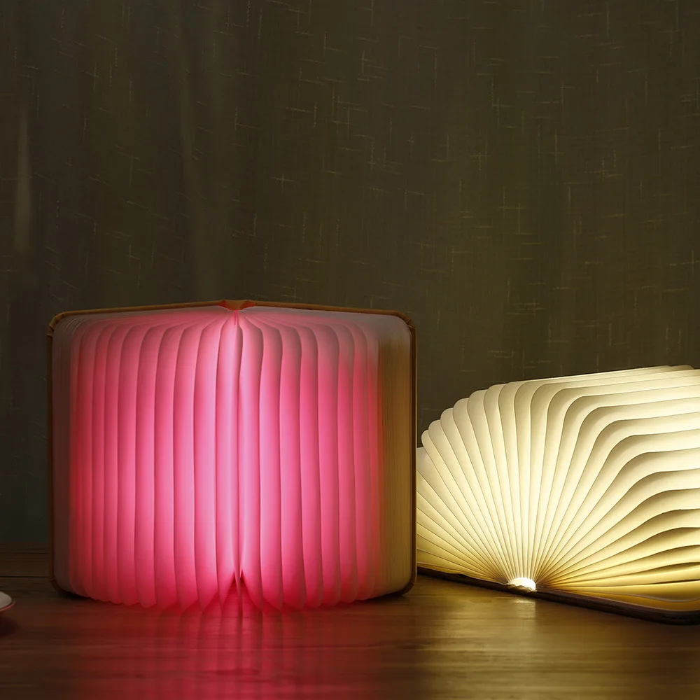 3D деревянный искусственная светодиодный книга Светильник Настольный светильник