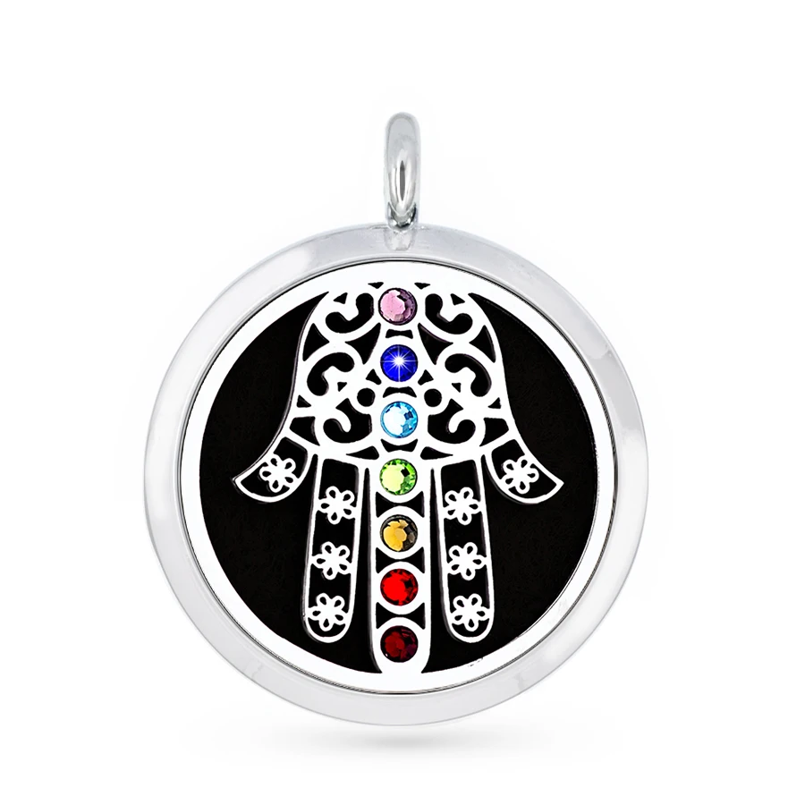 Bling Diffuser ожерелье духи эфирное масло диффузор медальон 30 мм горный хрусталь кулон