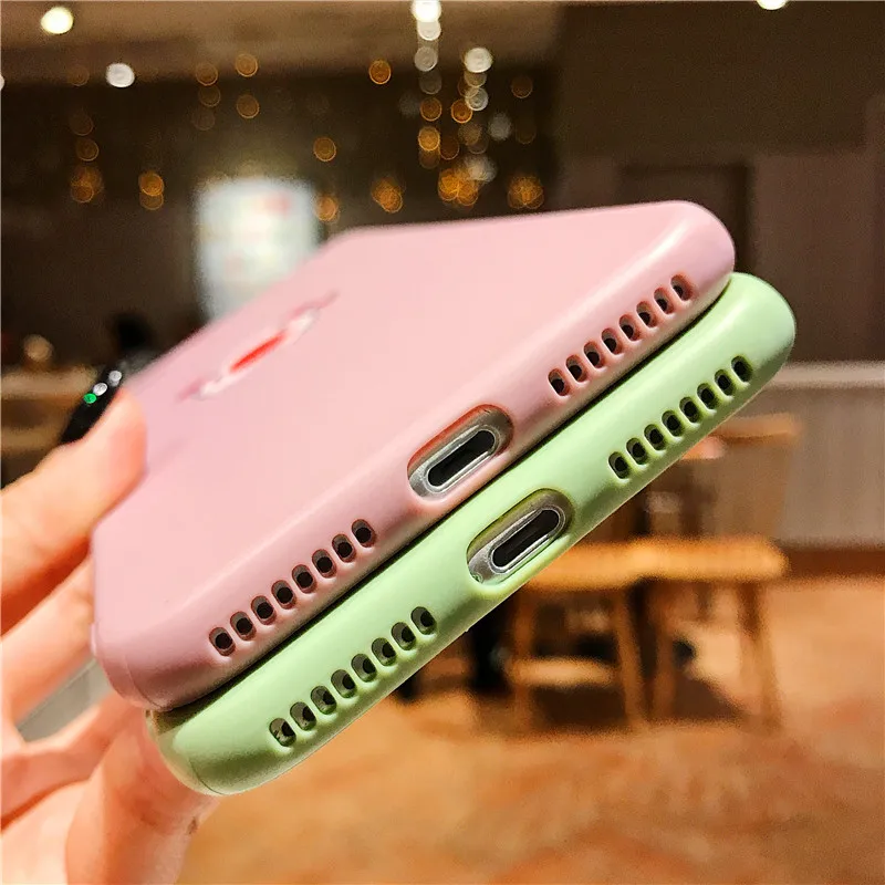 Lovely pig's head Phone Cases For iphone 6 6S 7 8 Plus case candy color Ultra Thin Soft Shell Cover X XR XS MAX cases |