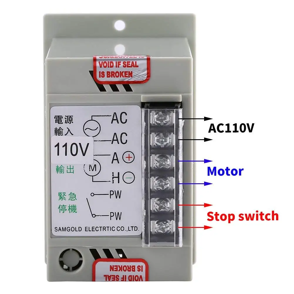 AC 110V Вход DC 24V-90V мощность двигателя переключатель регулятора скорости