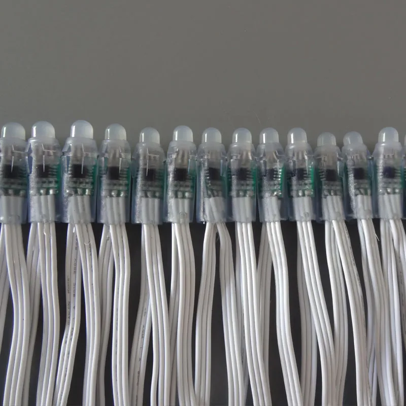 18awg 100 шт./струна DC12V Smart WS2811 Bullet led pixel ip68 белый провод с неизолированным