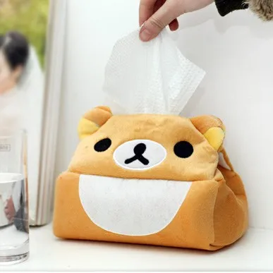 

Lovely plush tissue box brown bear easily design Free shipping