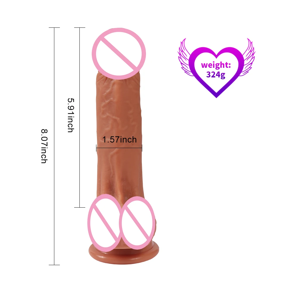 Двухслойный силиконовый реалистичный фаллоимитатор HOWOSEX мягкие реалистичные