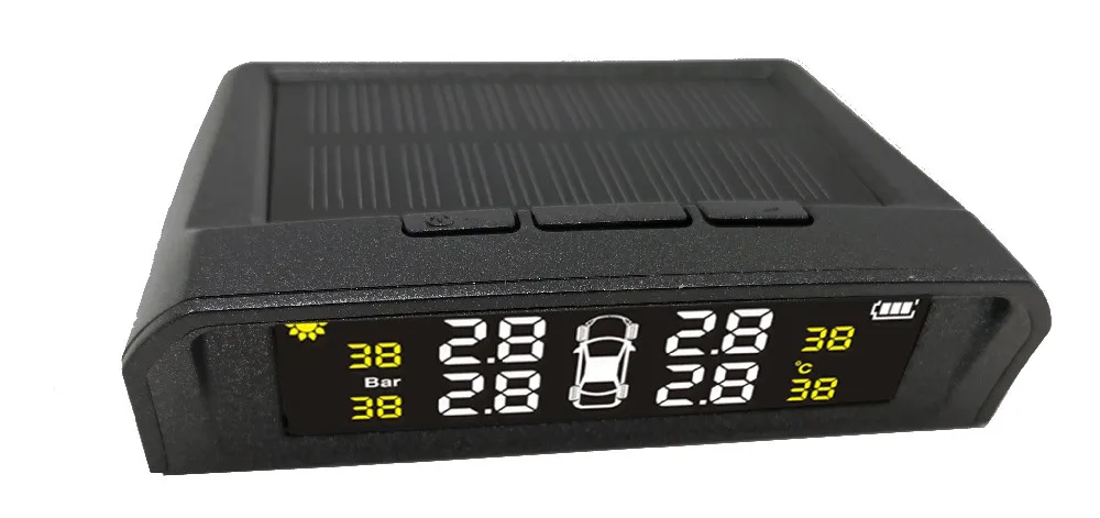 Автомобильная солнечная USB система контроля давления в шинах TPMS Встроенный ЖК-дисплей цветной экран датчик давления в шинах контроль TY11