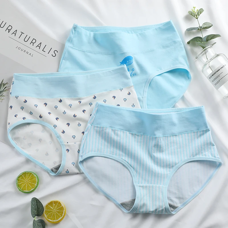 5 шт./лот женское нижнее белье комфортные трусики из дышащей ткани высокая талия