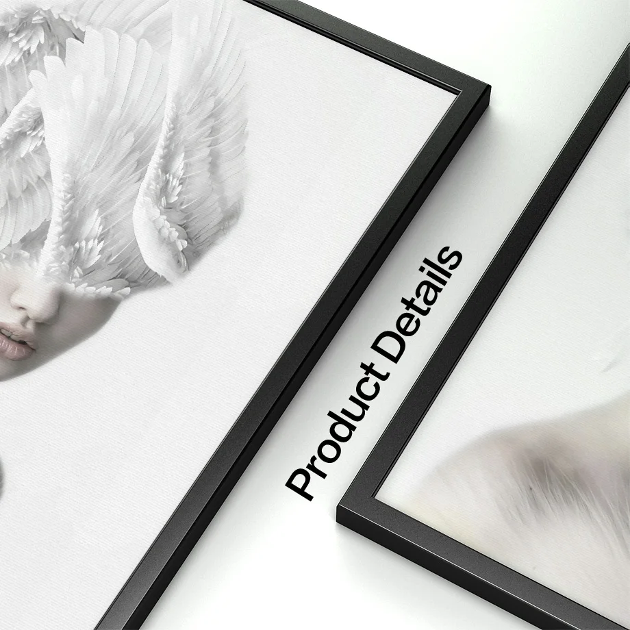 Настенная картина с изображением девушки пера цветов листьев пейзажа на холсте