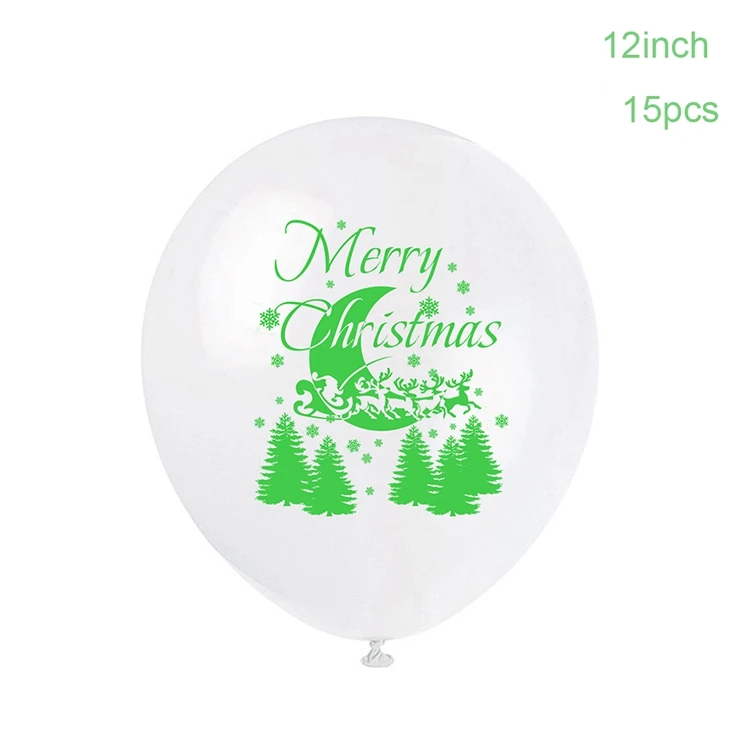 Green Printed Йориу 15 шт. латексные конфетти для воздушного шара рождественские украшения для дома Свадебные украшения для дня рождения детский Рождественский подарок - Цвет: Green Printed
