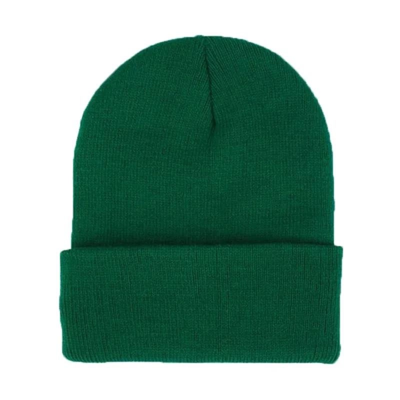 Green 5 шт. DIY Индивидуальный Дизайн Пользовательский логотип осень зима сплошной цвет вязаные шапки Скалли бини для мужчин женщин команда бренд настроить - Цвет: Green