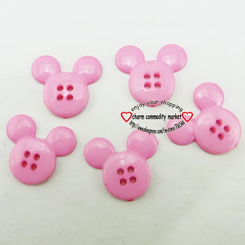50 шт. 20*22 мм в наличии 11 цветов Окрашенные Пластиковые медведя кнопки мыши пальто
