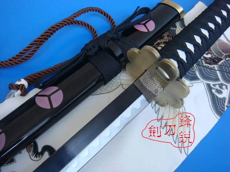 S3136 аниме RORONOA Зоро серийный Меч SHUSUI WADO ICHIMONJI YUBASHIRI SANDAI KITETSU любой 1 из 5 типов лезвий 4" Лот 4 одна штука